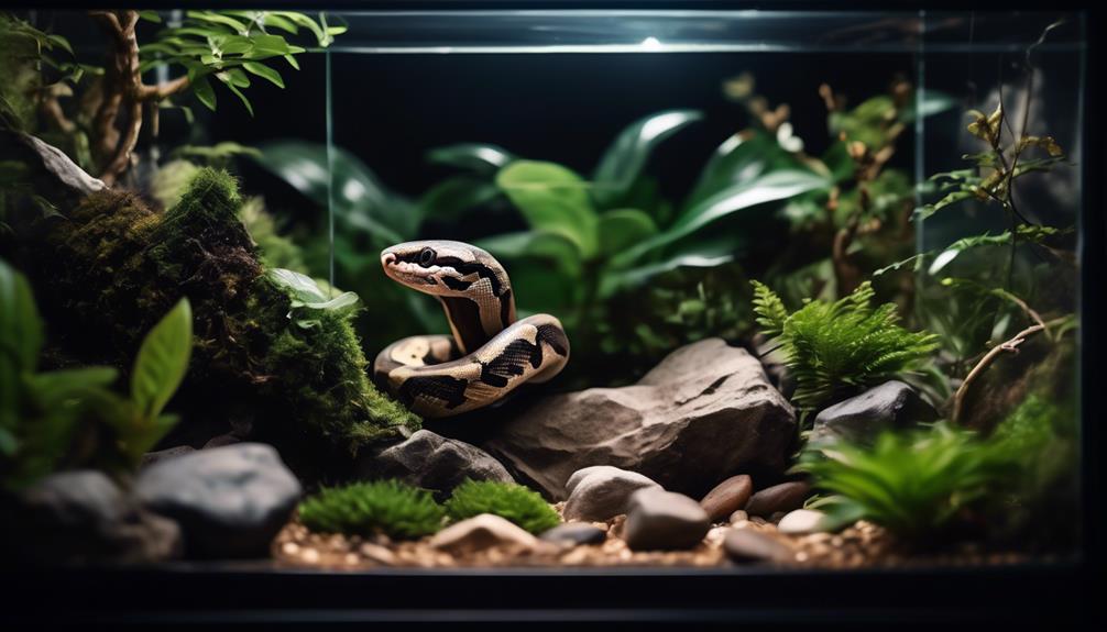 ideal habitat for ball pythons
